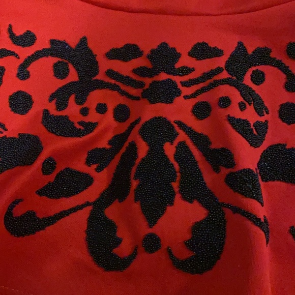 Red Peplum Top - Picture 4 of 5